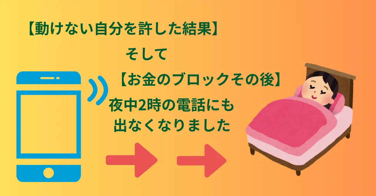 動けない自分を許した結果、夜中２時の電話に出なくなったお話