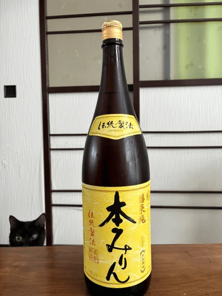 本みりん(砂糖不使用)の一升瓶