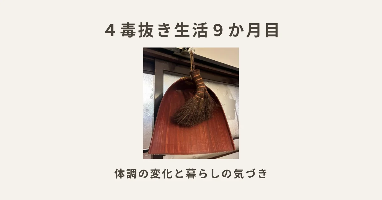 ４毒抜き生活９か月目｜体調の変化と暮らしの気づき